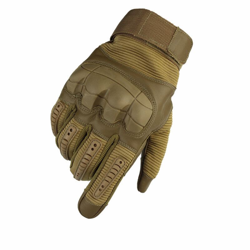 Dotyková Obrazovka Vojenské Taktické Airsoft Celoprstové Rukavice Hard Knuckle Outdoor 3 Barvy