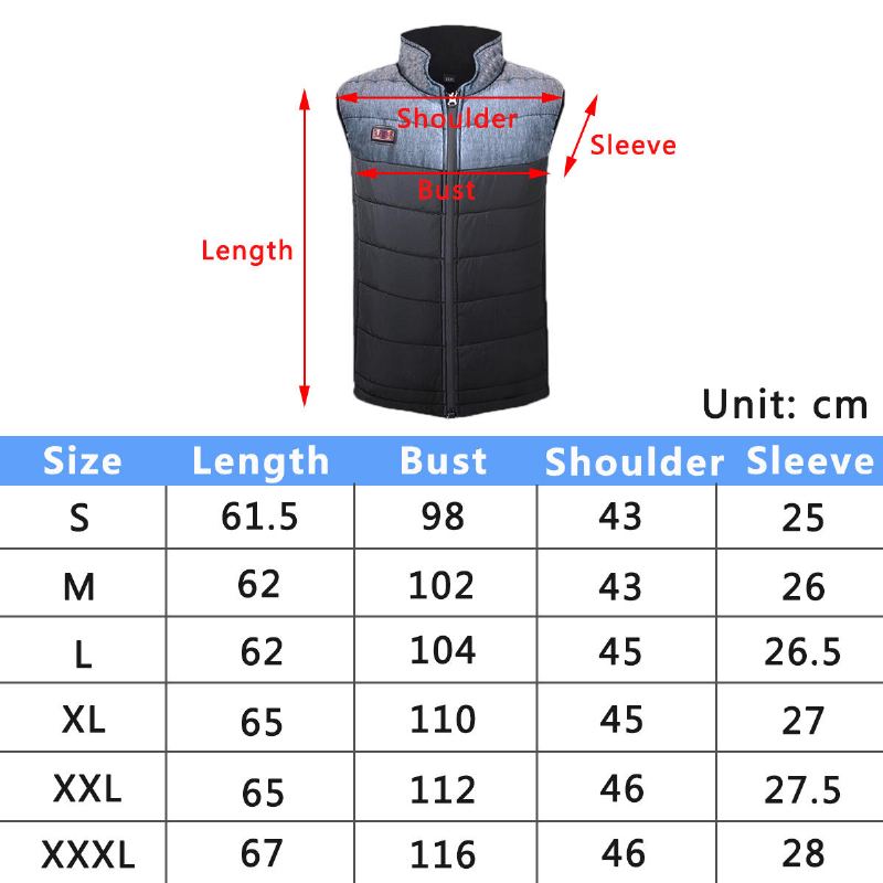 Dual System Vyhřívací Vesta Pánské Dámské Usb Chargingn Heat Vest Jacket Thermal Coats