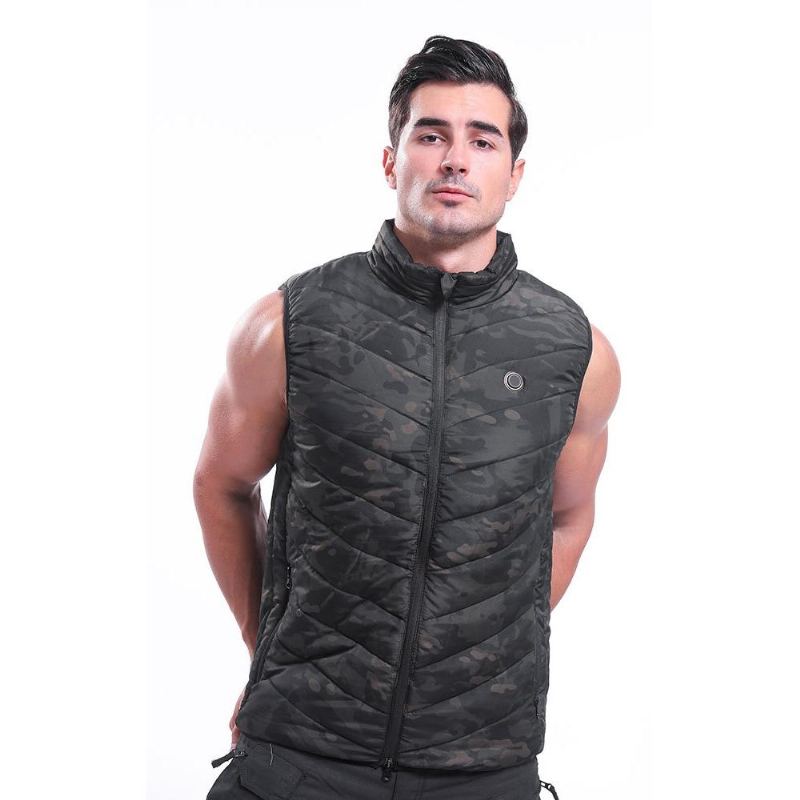 Elektrická Usb Vyhřívaná Vesta Třírychlostní Thermostat Coats Outdoor Sports Body Warmer Camouflage