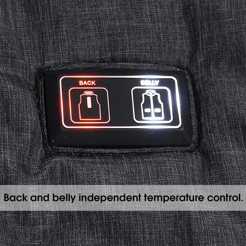 Elektrická Vyhřívaná Venkovní Bunda Dual Control Electric Vest Outdoor Jacket Usb Warm Up Heating Pad Winter Body Warmer