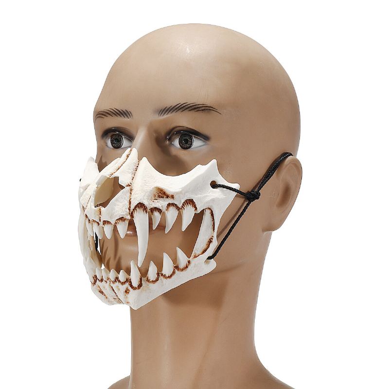 Halloweenská Pryskyřičná Maska Se Zvířecím Tématem Party Obličejová Skull Mask Cosplay