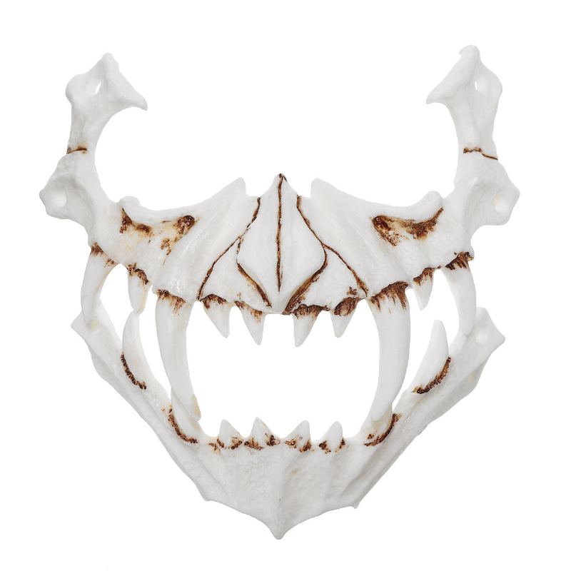 Halloweenská Pryskyřičná Maska Se Zvířecím Tématem Party Obličejová Skull Mask Cosplay