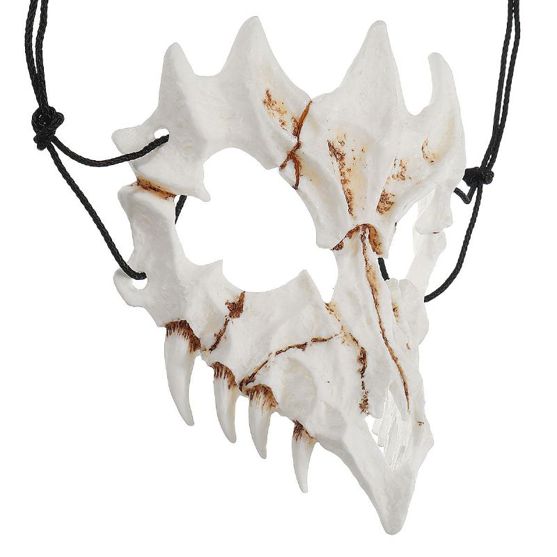 Halloweenská Pryskyřičná Maska Se Zvířecím Tématem Party Obličejová Skull Mask Cosplay