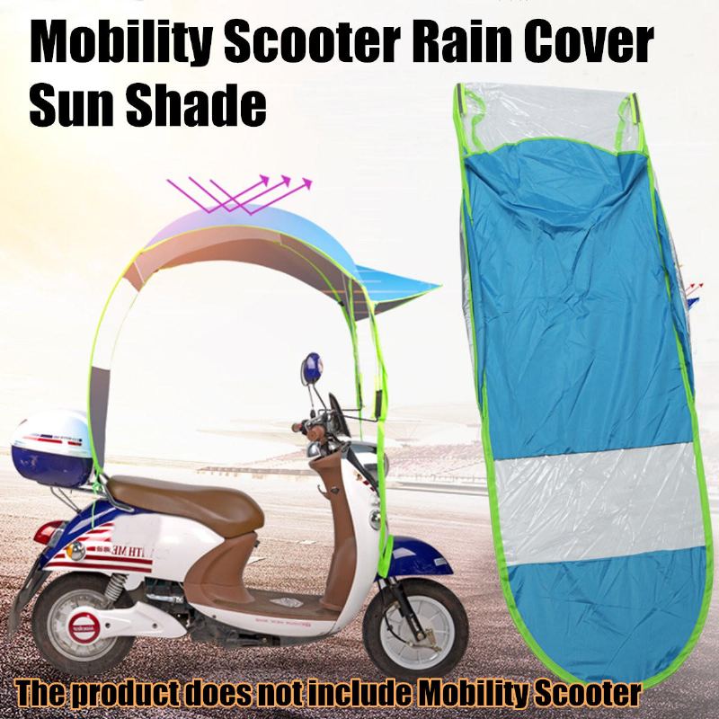 Mobility Motocykl Skútr Sun Rain Wind Cover Electric Car Prevent Umbrella 2.8*0.8*0.75m Modrá