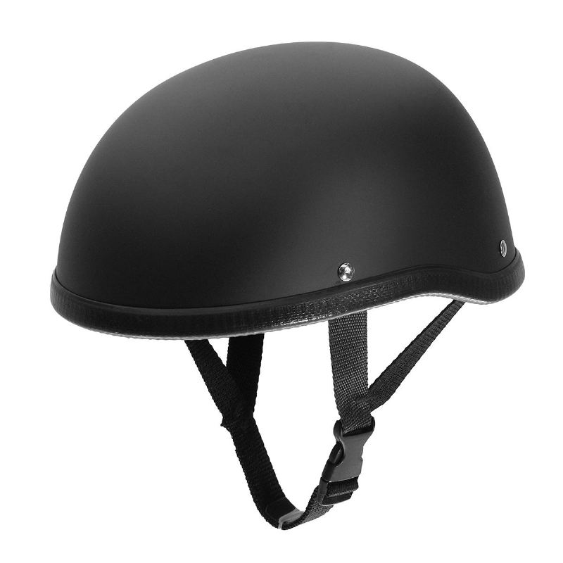 Motocyklová Přilba Vintage Half Face Cap Matte Black