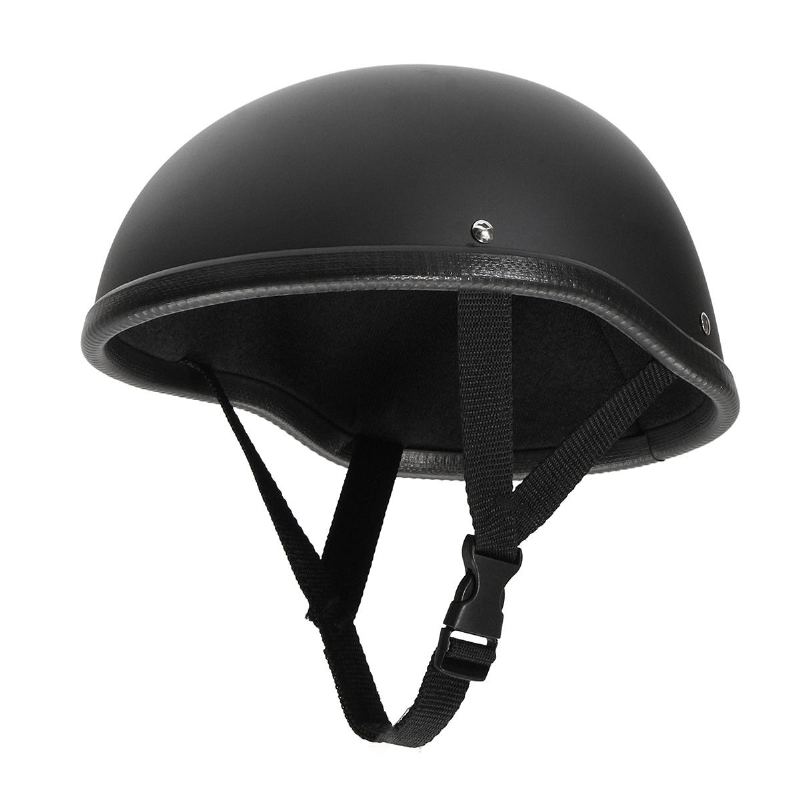 Motocyklová Přilba Vintage Half Face Cap Matte Black