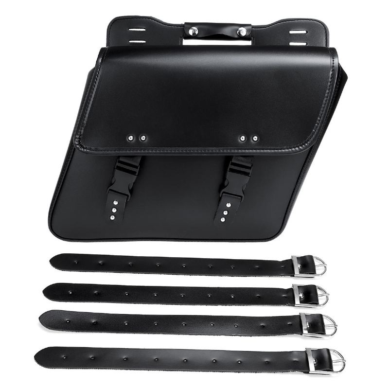 Motocyklové Sedlové Brašny Tool Luggage Saddle Bag Black Pu Kůže Universal