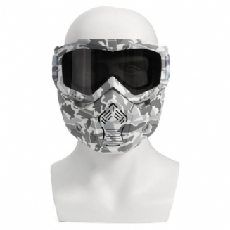 Odnímatelná Modulární Maska V Brýlích Na Motocykl S Průhlednou Tmavě Šedou Čočkou