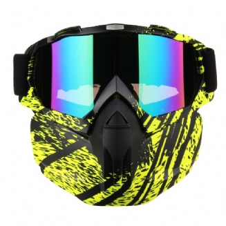 Odnímatelné Ochranné Brýle S Celoobličejovou Maskou Motocykl Motocross Lyže Jízda Na Kole Cyklistický Chránič Outdoor
