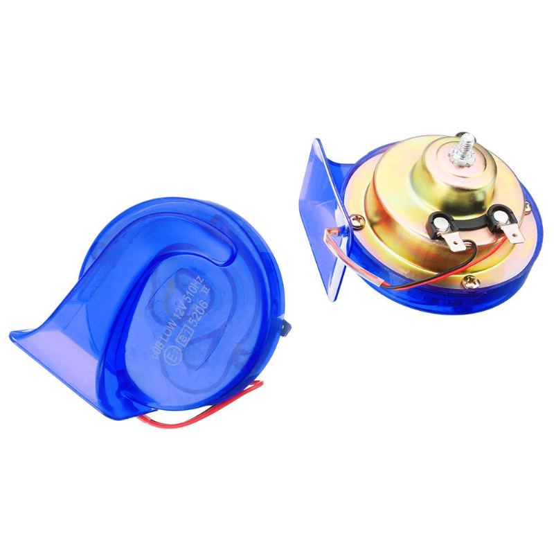 Pár 12v 110db Universal Blue Super Loud Air Snail Horn Pro Auto Van Motocykl