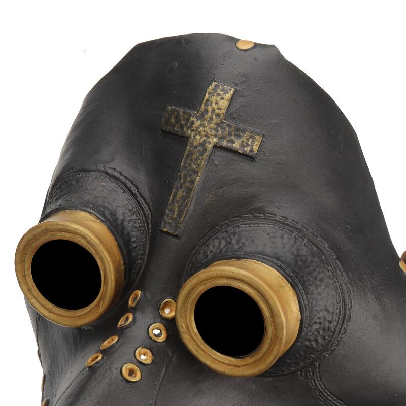 Plague Doctor Mask Halloween Kostým Bird Long Nose Beak Pu Kůže Steampunk