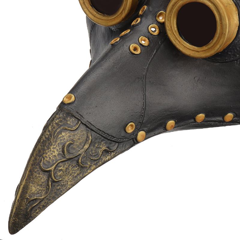 Plague Doctor Mask Halloween Kostým Bird Long Nose Beak Pu Kůže Steampunk