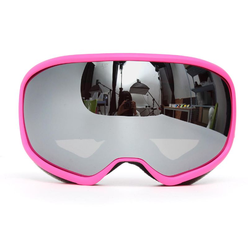 Růžové Lyžařské Brýle Double Lens Anti Fog Uv Snowboard Snowmobile Na Motorku