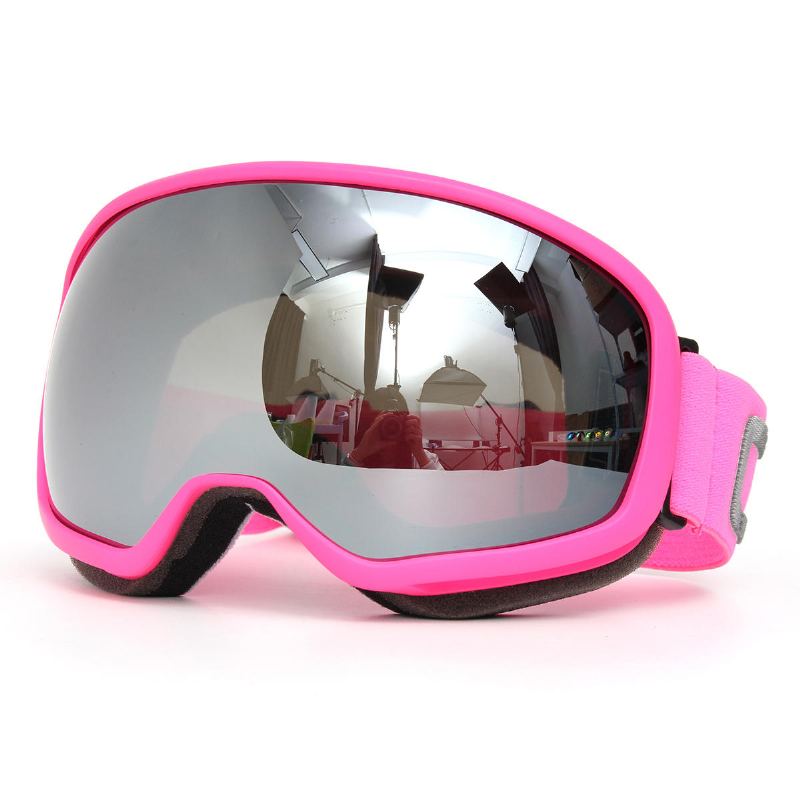 Růžové Lyžařské Brýle Double Lens Anti Fog Uv Snowboard Snowmobile Na Motorku