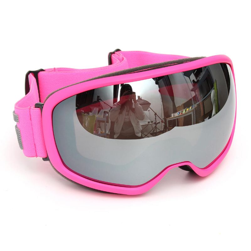 Růžové Lyžařské Brýle Double Lens Anti Fog Uv Snowboard Snowmobile Na Motorku