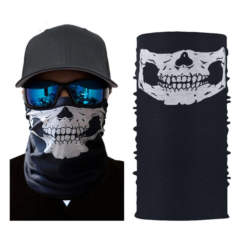 Skull Multi Use Head Wear Hat Šátek Obličejová Maska Motocyklová Čepice