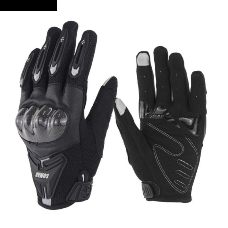 Soman Mg19 Motocyklové Rukavice S Dotykovou Obrazovkou Carbon Fiber Riding Men Women Ochranné Pomůcky