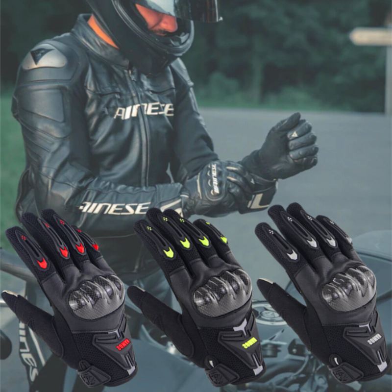 Soman Mg19 Motocyklové Rukavice S Dotykovou Obrazovkou Carbon Fiber Riding Men Women Ochranné Pomůcky