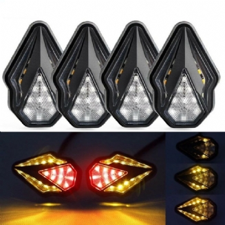 Spárujte 12v Dvojitá Světla Ve Tvaru Diamantu Led Pro Motocykly S Upozorněním Na Odbočení Voděodolnou Lampu Pro Denní Svícení