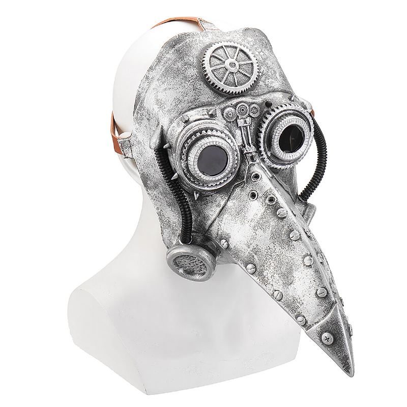 Steampunk Plague Doctor Mask Cosplay Bird Beak Retr Gothic Masky Halloween Rekvizity