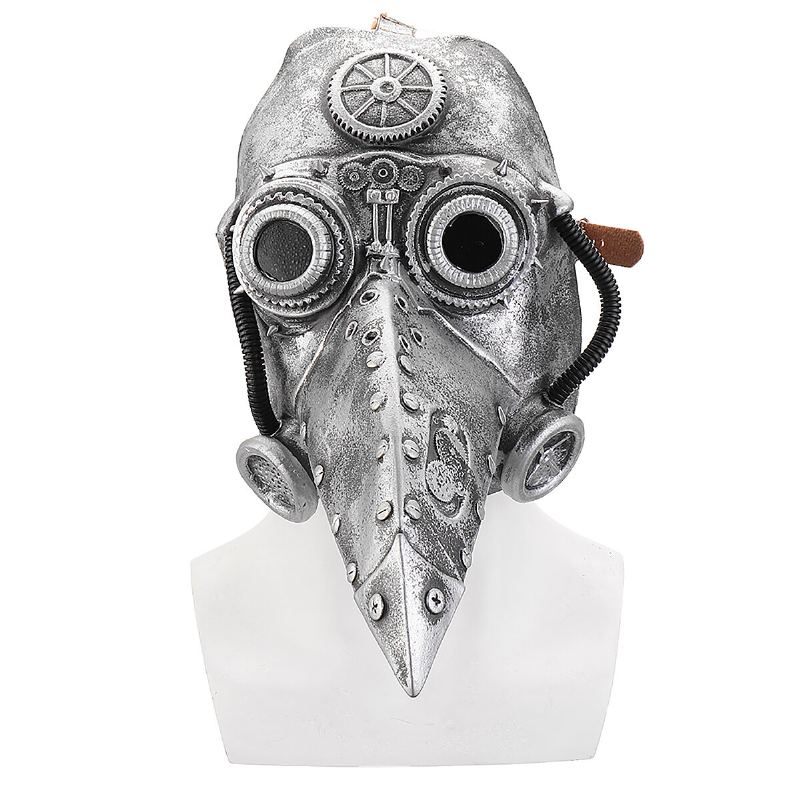 Steampunk Plague Doctor Mask Cosplay Bird Beak Retr Gothic Masky Halloween Rekvizity