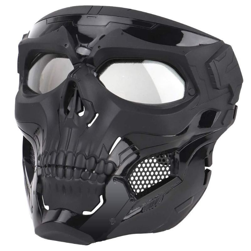 Wosport Skull Airsoft Paintball Mask Celoobličejová Taktická Maska Na Halloween