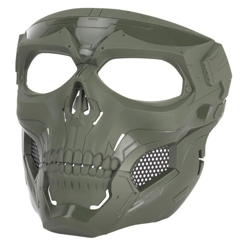 Wosport Skull Airsoft Paintball Mask Celoobličejová Taktická Maska Na Halloween