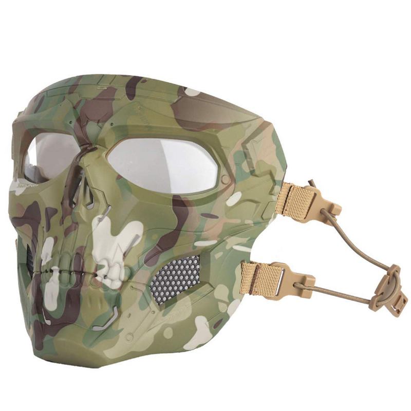 Wosport Skull Airsoft Paintballová Maska Celoobličejová Taktická Halloweenská Párty