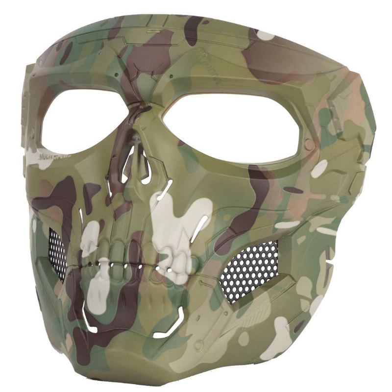 Wosport Skull Airsoft Paintballová Maska Celoobličejová Taktická Halloweenská Párty