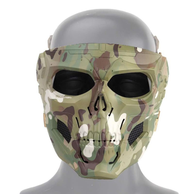 Wosport Skull Airsoft Paintballová Maska Celoobličejová Taktická Halloweenská Párty