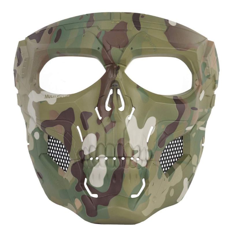 Wosport Skull Airsoft Paintballová Maska Celoobličejová Taktická Halloweenská Párty