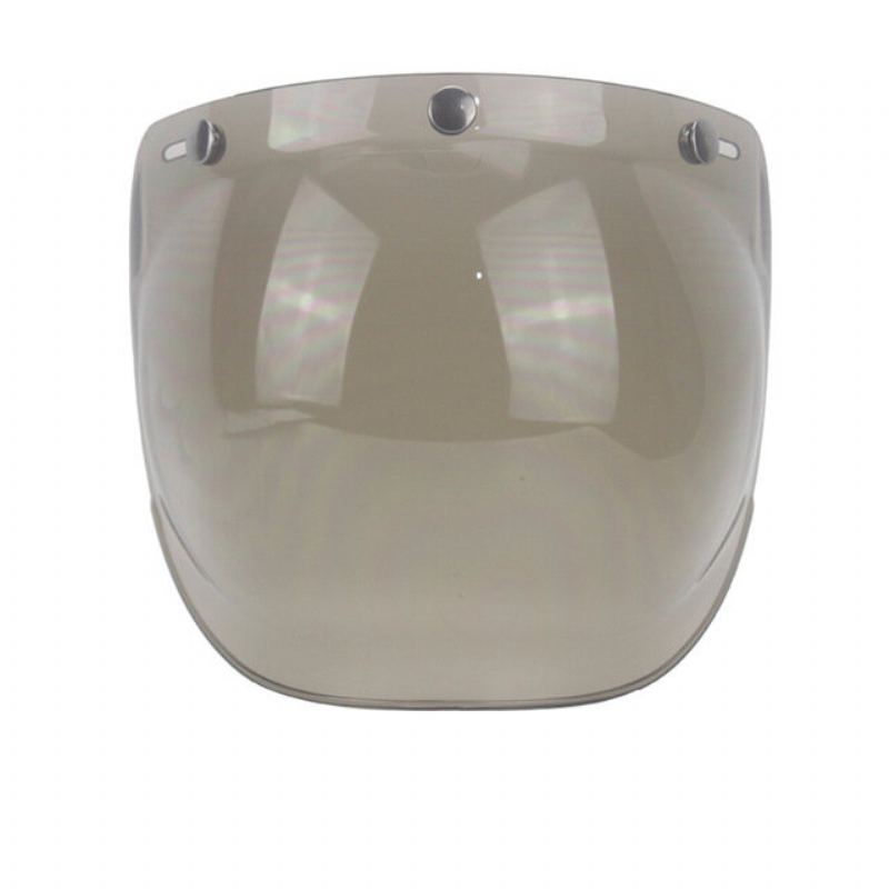 Zorník Helmy Bubble Shield Pro Poloviční Retro Létající Helmu Se Třemi Přezkami A Černým Rámem