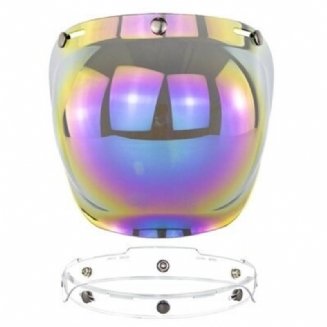 Zorník Helmy Bubble Shield Pro Poloviční Retro Létající Helmu Se Třemi Přezkami A Průhledným Rámem