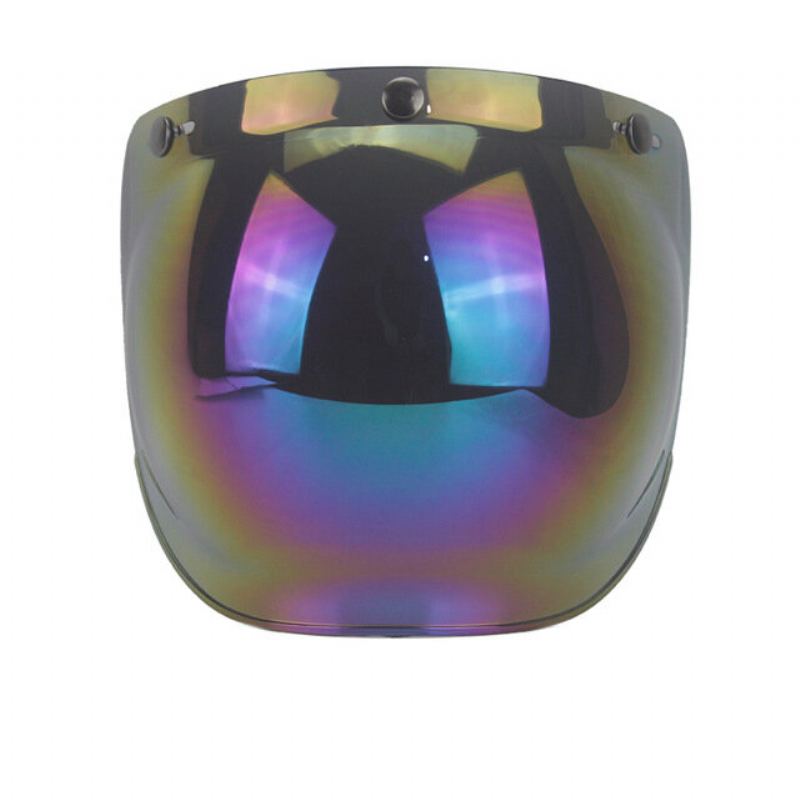 Zorník Helmy Bubble Shield Pro Poloviční Retro Létající Helmu Se Třemi Přezkami A Průhledným Rámem
