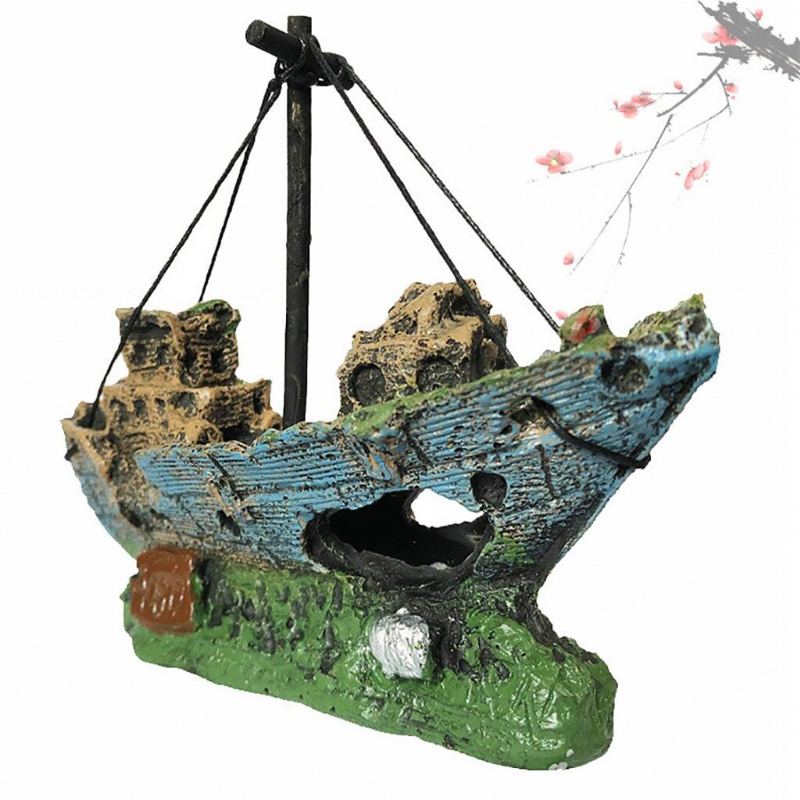 Akvárium Decor Fish Tank Pirate Ship Wreck
