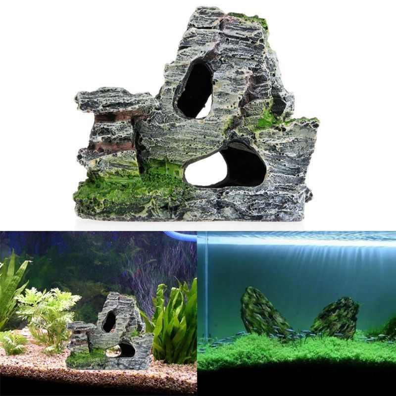 Akvárium Rockery Mountain View Rock Fish Tank Dekorace