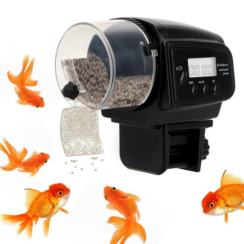 Fish Automatic Feeder Lcd Display Timer Dávkovač Krmení