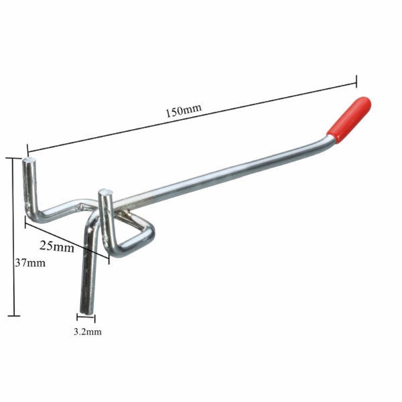 10ks Nástěnných Háčků Z Nerezové Oceli Pro Panel Lamelových Stěn V Salonu 10 × 150 mm