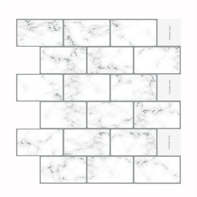 10ks Samolepicí Samolepka Na Zeď S Mramorovým Vzorem Vodotěsná Dekorace Do Kuchyně Do Koupelny