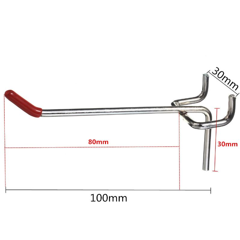 25ks 100mm Podsedák Hák Board Wall Maloobchodní Prodejna Peg Slat Walling