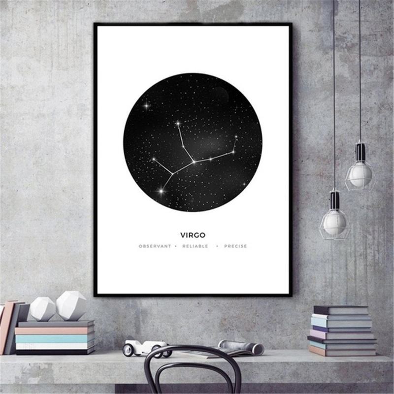 30x40cm Constellation Art Plakáty Na Plátno Geometric Astrology Painting Wall Paper