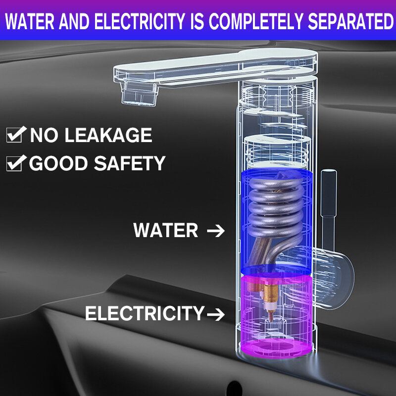 3300w Elektrický Ohřívač Teplé Vody Baterie Led Displej Teploty Okolního Světla S Okamžitým Ohřevem