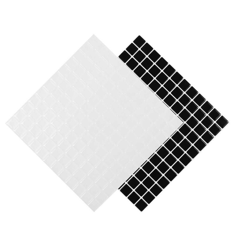 3d Mozaika Vodotěsná A Olejivzdorná Černobílá Křišťálová Epoxidová Trojrozměrná Samolepicí Samolepka Na Zeď