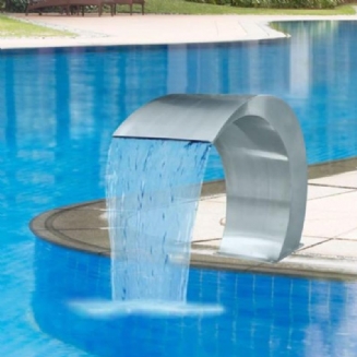 60×30 cm Nerezová Ocel S Bazénem Accent Fountain Jezírko Zahrada Plavecký Bazén Vodopád Faucet