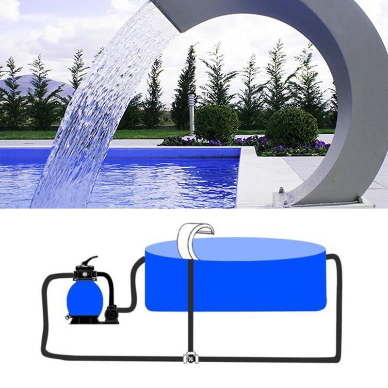 60×30 cm Nerezová Ocel S Bazénem Accent Fountain Jezírko Zahrada Plavecký Bazén Vodopád Faucet