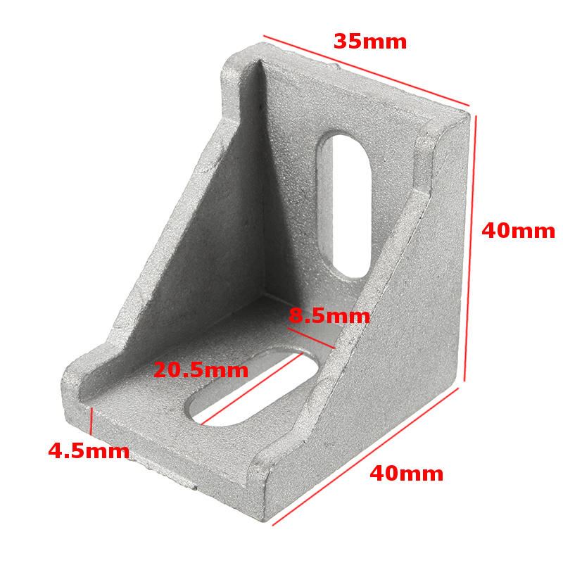 Aj40 4ks Rohový Držák Litý Hliník Úhlový Spoj 40x40mm