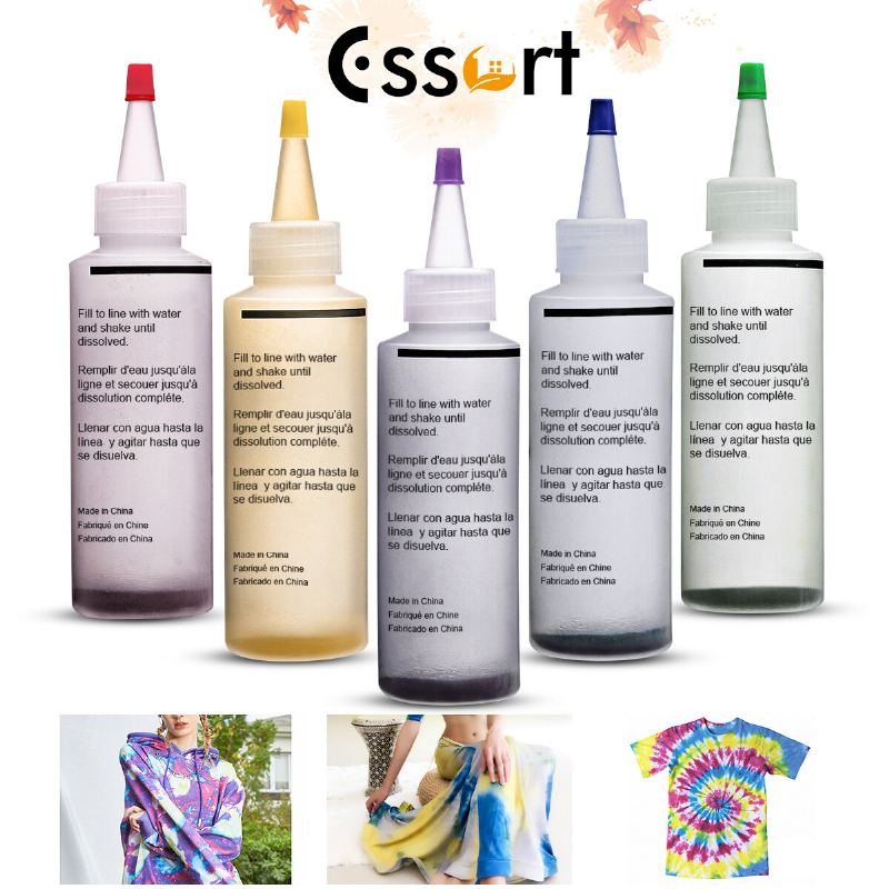 Kravata Dye Diy Kit 5 Barev Látka Textilní Košile Barvy Permanentní Barva Na Oblečení Šaty Domácí