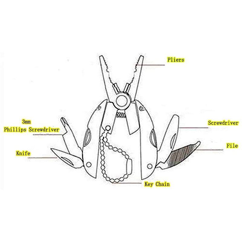 Sada Kleští Multi Tools Nerezová Ocel 6-v-1