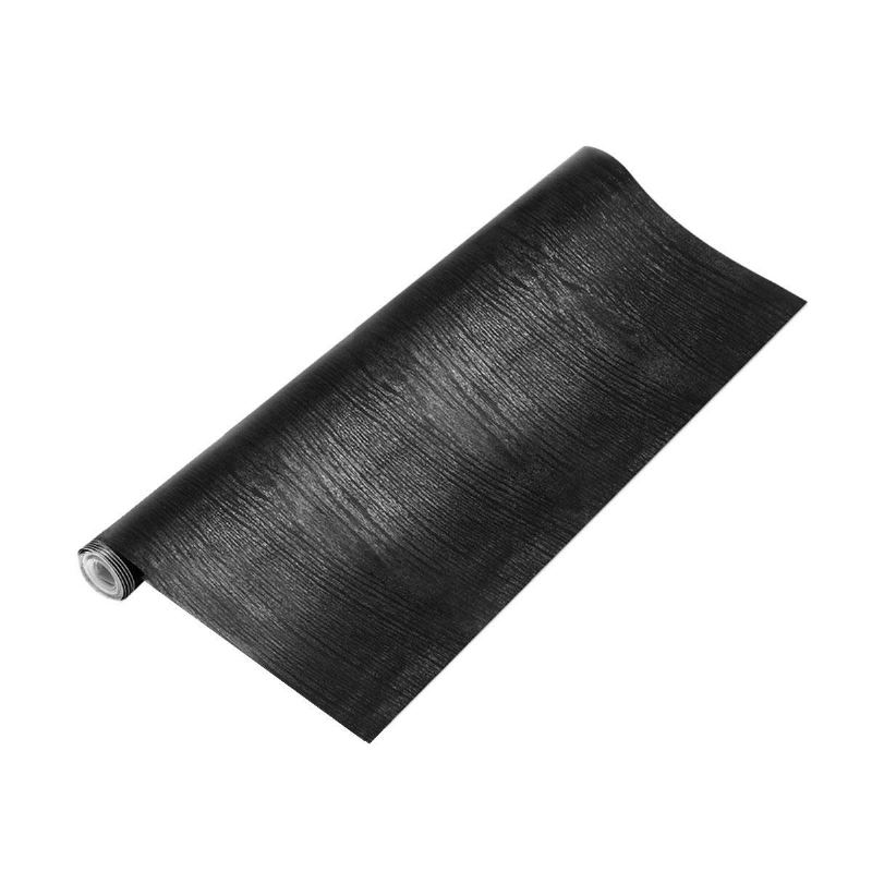 Samolepící Samolepicí Dekorační Papír S Texturou Černého Dřeva Na Tapety Vinylová Nástěnná Polička