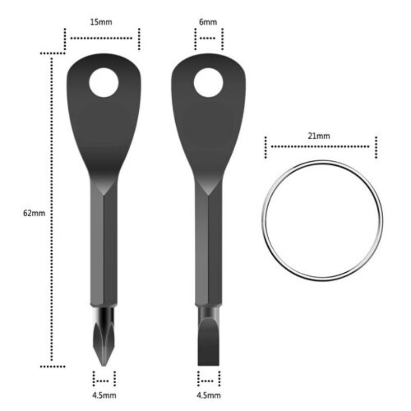 Šroubovák Ve Tvaru Klíče Z Nerezové Oceli Mini Edc Multifunkční